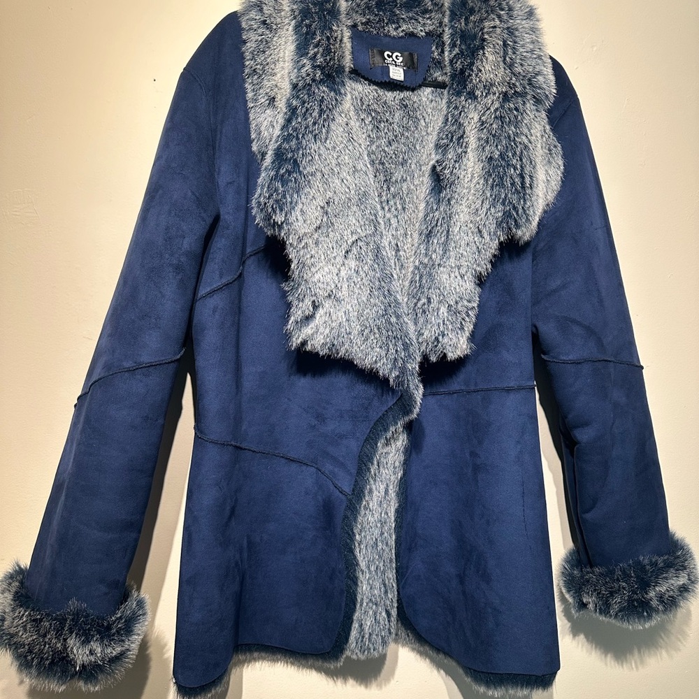 Cecil Gee Suede/Faux Fur Jacket L-XL - Picture 11 of 11